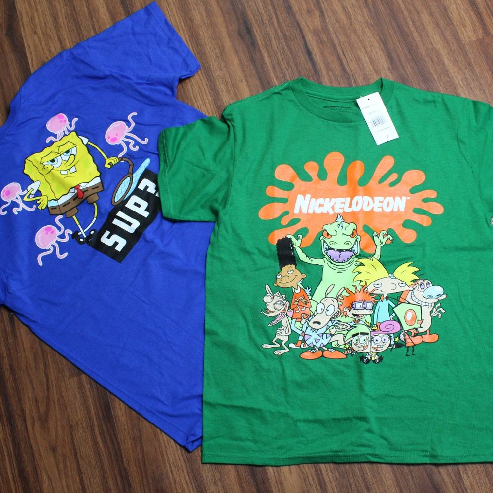 New Nickelodeon T-shirts Spongebob Rugrats